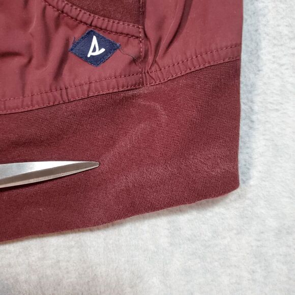 Sperry Vest Womens Small Red Marine Sailing Hideaway Topsider Hooded Full Zipper - Picture 2 of 11